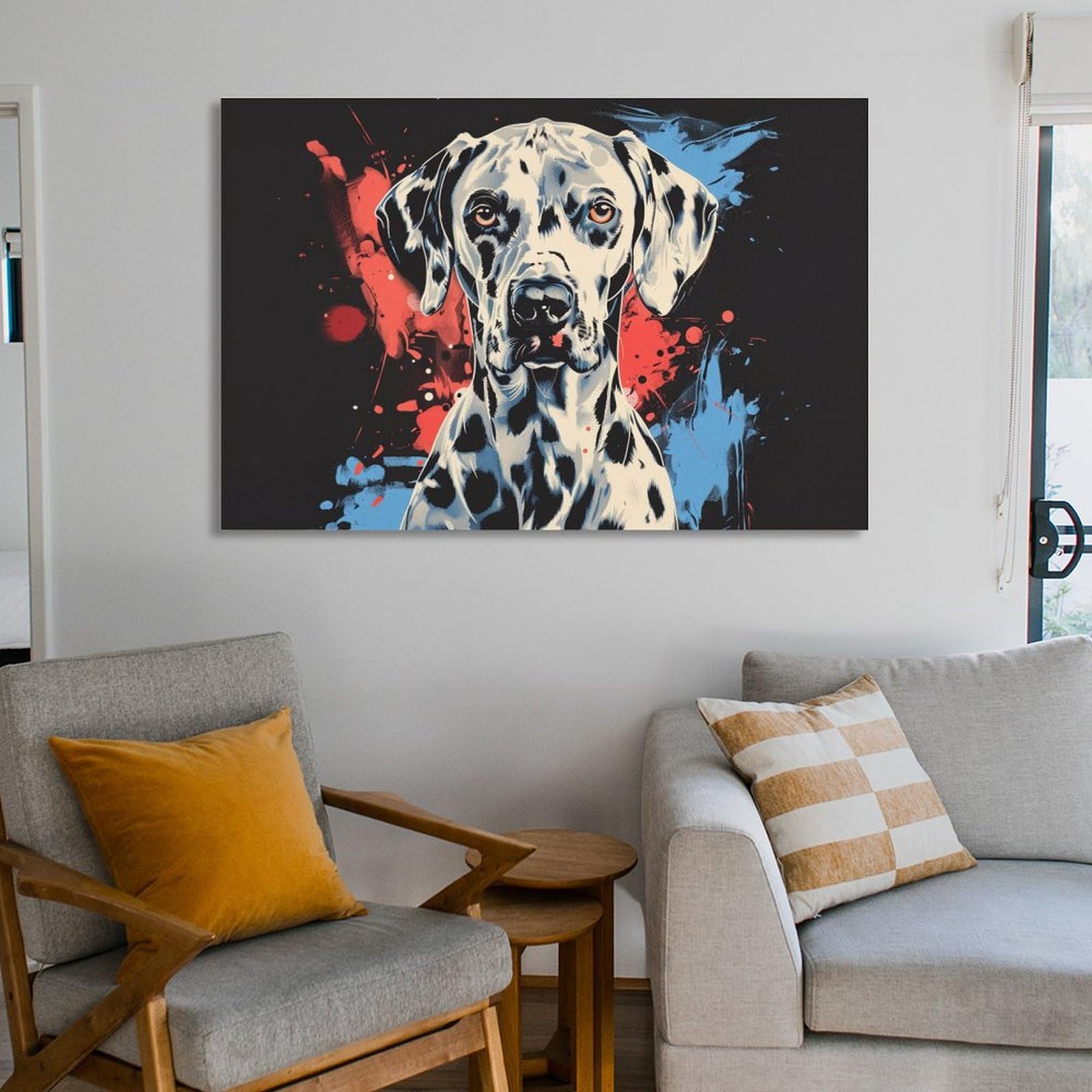 Amazon.co.jp: 絵画 ダルメシアン犬の絵 アートパネル ポスター